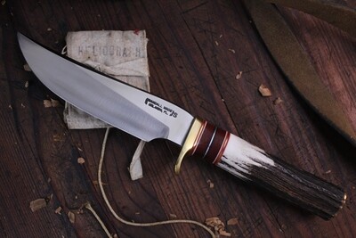 Randall Model 27 Trailblazer 5.75&quot; Fixed Blade Knife / Stag / Stainless