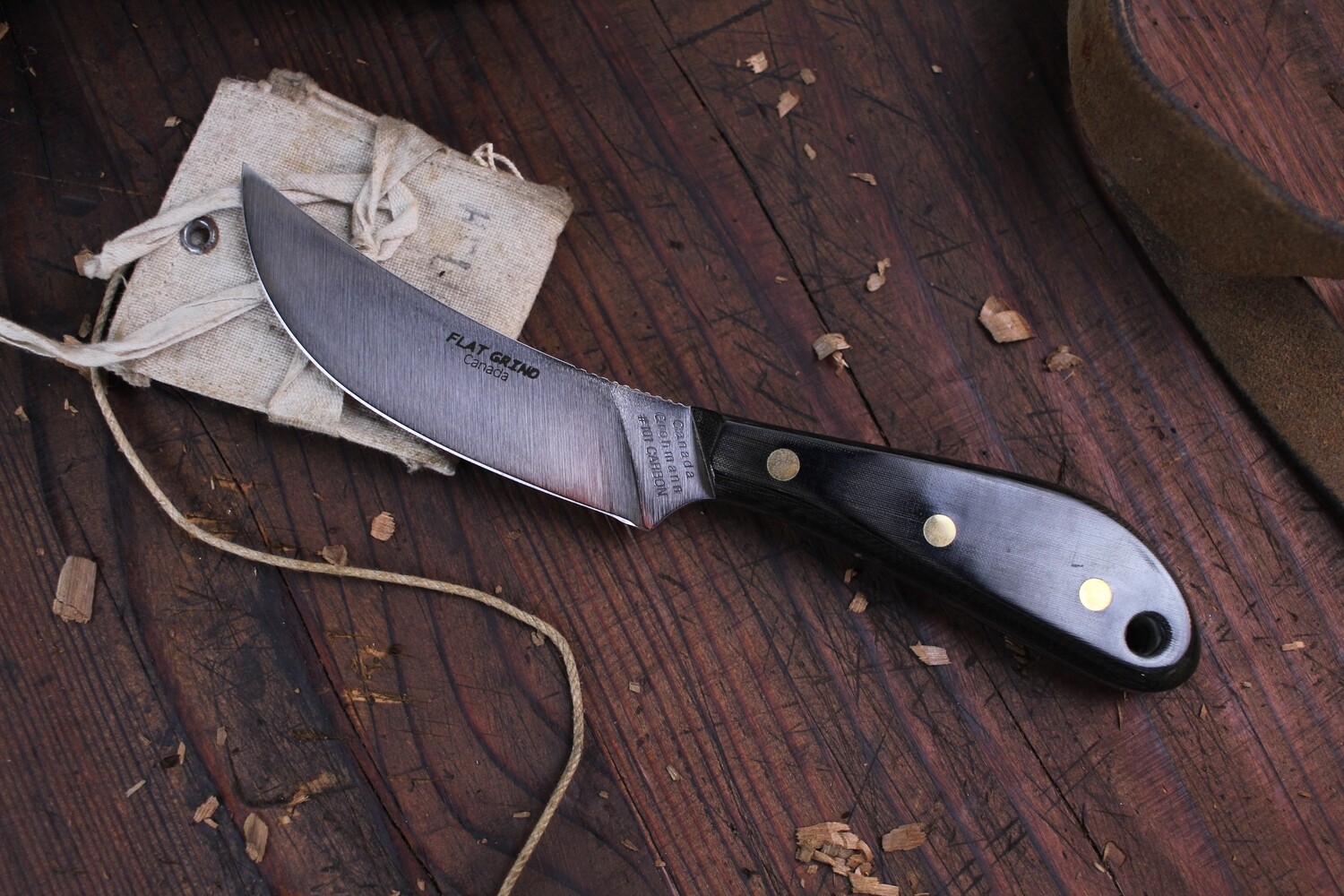 Grohmann #101 Standard Skinner 4&quot; Fixed Blade / Black Micarta / High Carbon
