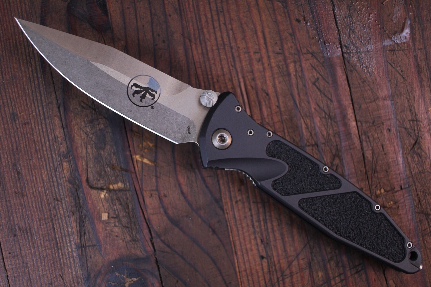 Microtech Signature Series Socom Elite S/E 4&quot; Manual Folder / Black Aluminum &amp; Bronze Hardware / Bronze M390 ( Pre Owned )
