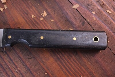Randall Made Model 10-7 Salt Fisherman 7" Fixed Blade Knife / Black Micarta / Stainless ( Pre Owned )
