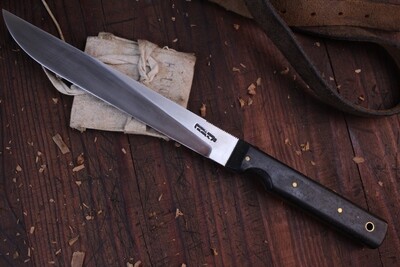 Randall Made Model 10-7 Salt Fisherman 7" Fixed Blade Knife / Black Micarta / Stainless ( Pre Owned )