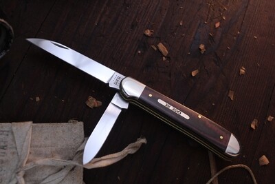 Case Wharncliffe Copperhead 10249WSS 3.875” / Back-Red Micarta / Silver Bolsters
