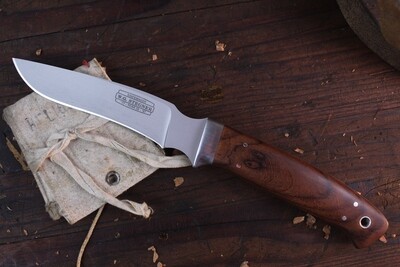 W. G. Stegner Custom Non-Catalog Hunter 4.5” Fixed Blade / Desert Ironwood / Satin ATS-34 
