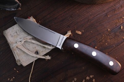 DiamondBlade Wayne Goddard Designed Traditional Hunter 3.875” Fixed Blade / Desert Ironwood / Friction Forged D2