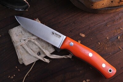 Casström No. 10 Swedish Forest Knife 4” Fixed Blade / Orange G10 / Satin Sandvik
