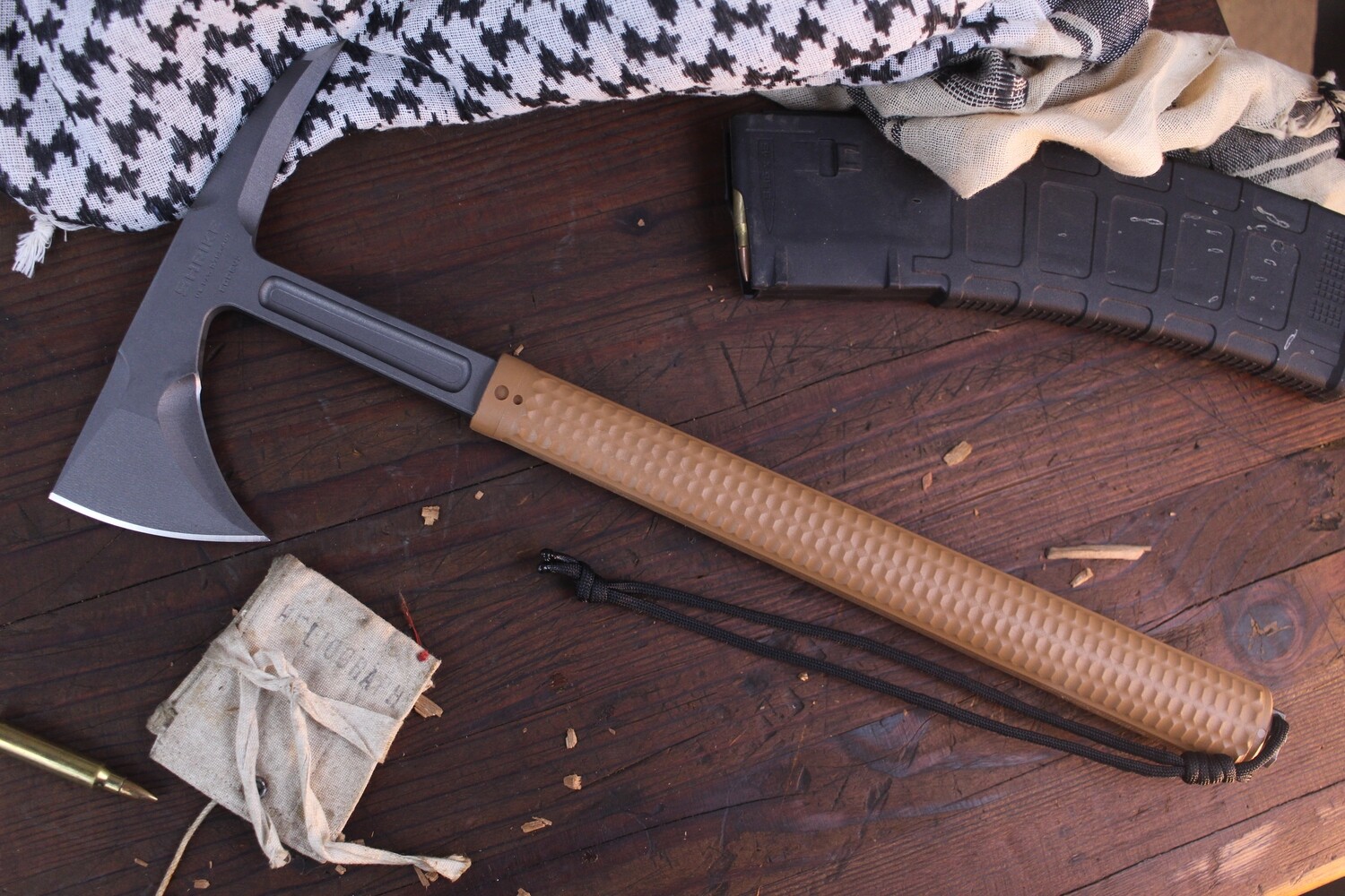 RMJ Tactical Shrike  80CRV2 Tomahawk / Coyote Rubber / Tungsten ( Pre Owned )