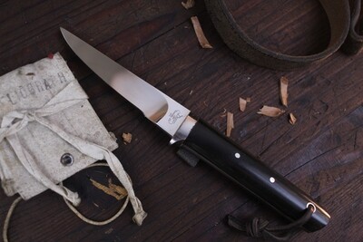 Dunn Knives 3.5&quot; Small Game &amp; Bird / Black Micarta &amp; Nickel Bolster / Polished S30V