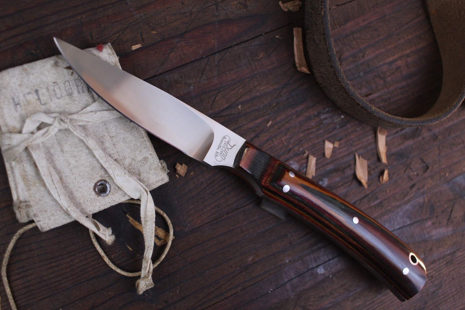 Dunn Knives 3.5&quot; Small Game &amp; Bird / Dymondwood / Polished S30V