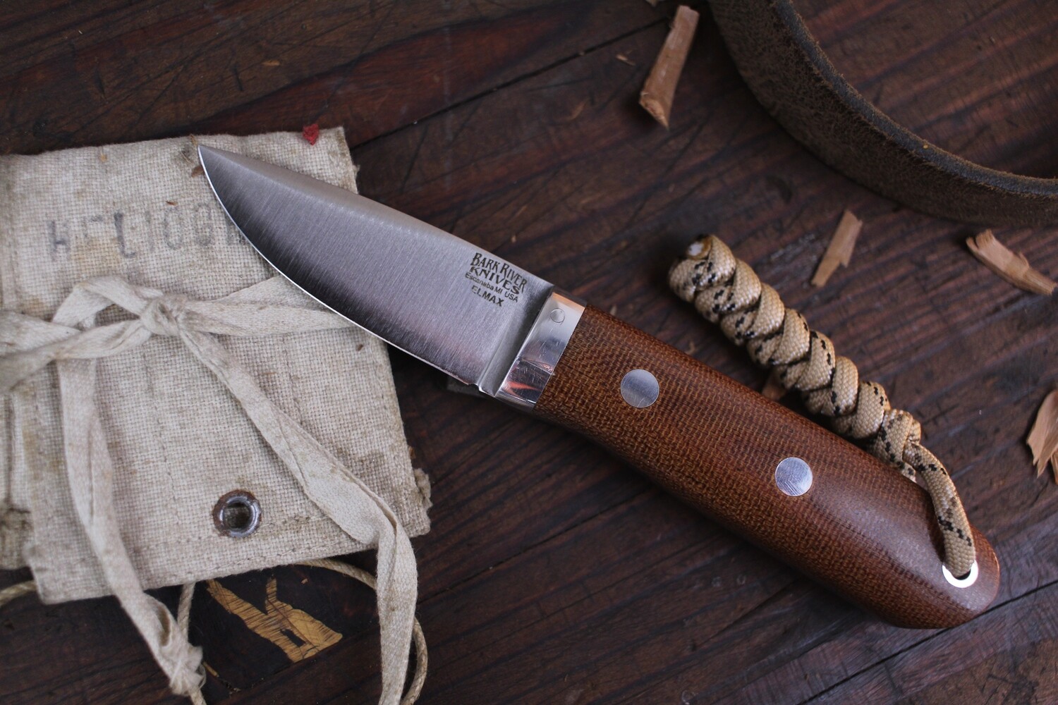 Bark River Knives City Knife 2.5&quot; Fixed Blade / Natural Micarta / Satin Elmax ( Pre Owned )
