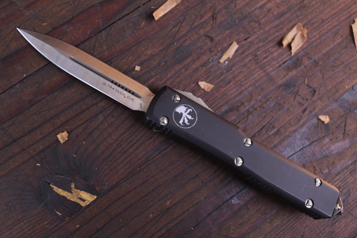Microtech Ultratech 3.4&quot; D/E OTF Automatic Knife  / Black / Bronze ( Pre Owned )