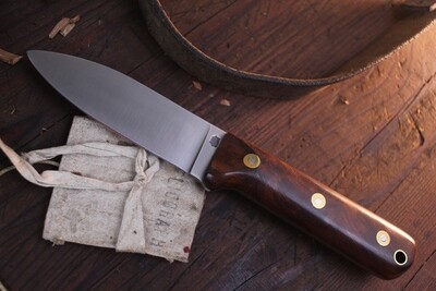 L.T. Wright Genesis 4.25” Fixed / Desert Ironwood / Satin Flat Ground A2 