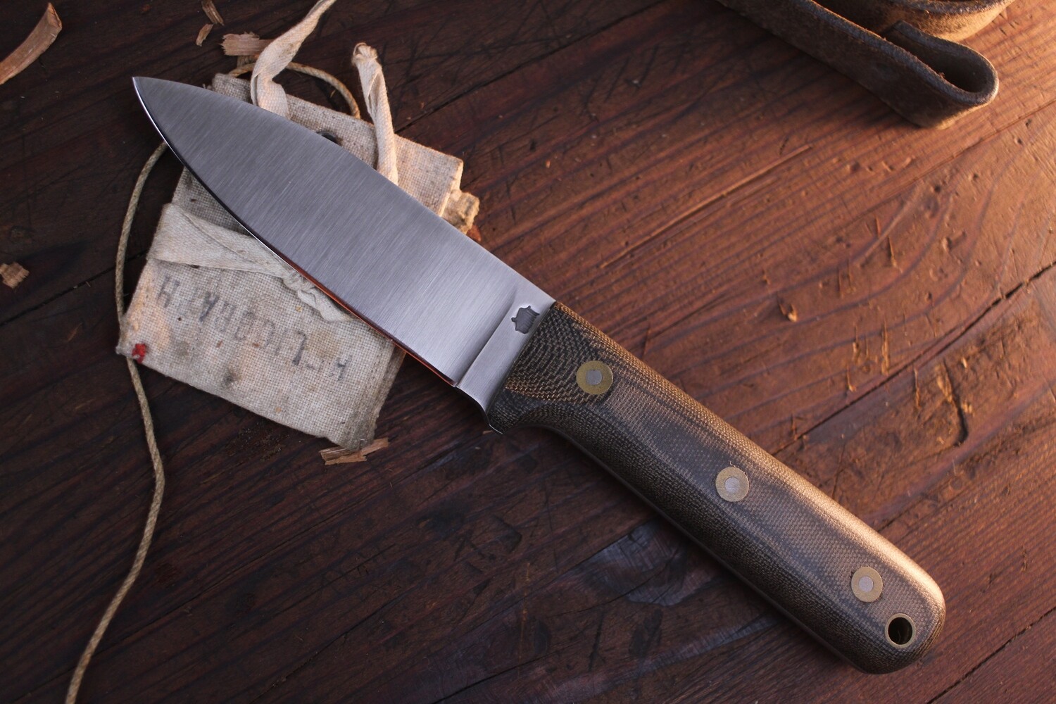 L.T. Wright Genesis 4.25” Fixed / Green Micarta / Flat Ground A2