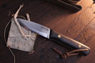 Casström Woodsman Knife 3.5” Fixed Blade / Bog Oak / Satin Bohler K720