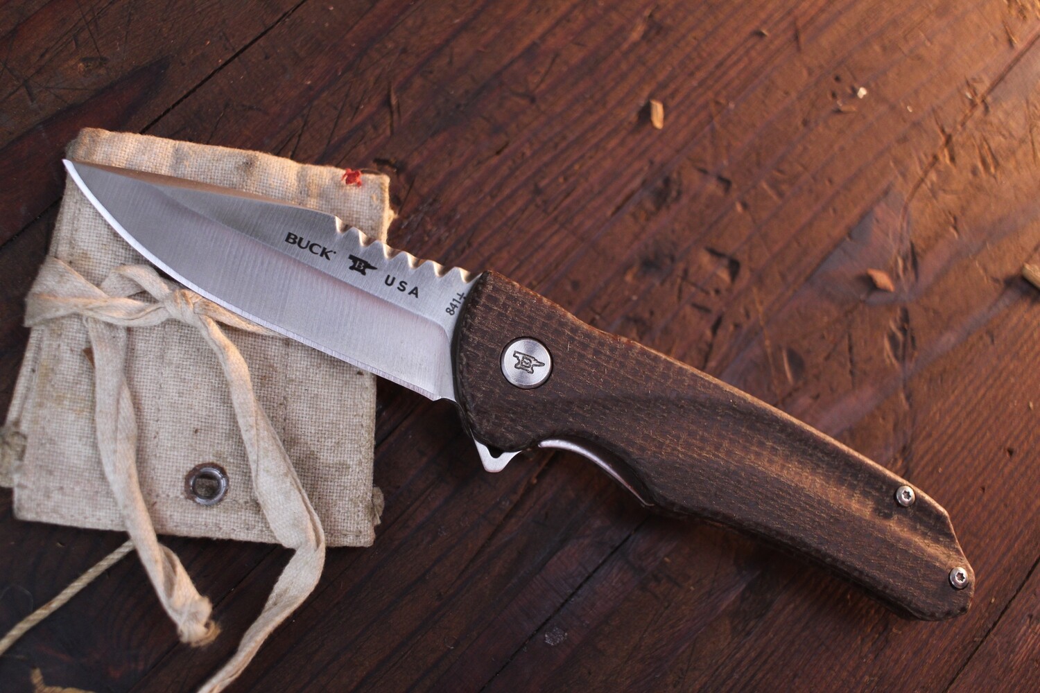 Buck 841 Sprint Pro 3.125&quot; Linerlock Flipper / Burlap Micarta / Satin S30V( Discontinued )