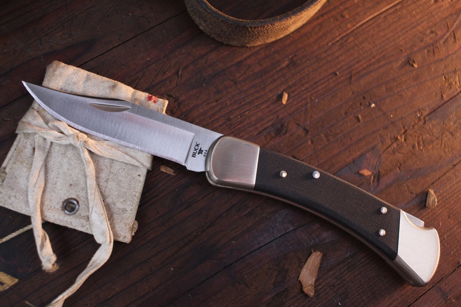 Buck 110 Hunter Pro 3.75&quot; Lockback Folder / Black G-10 / Satin S30V ( Discontinued )