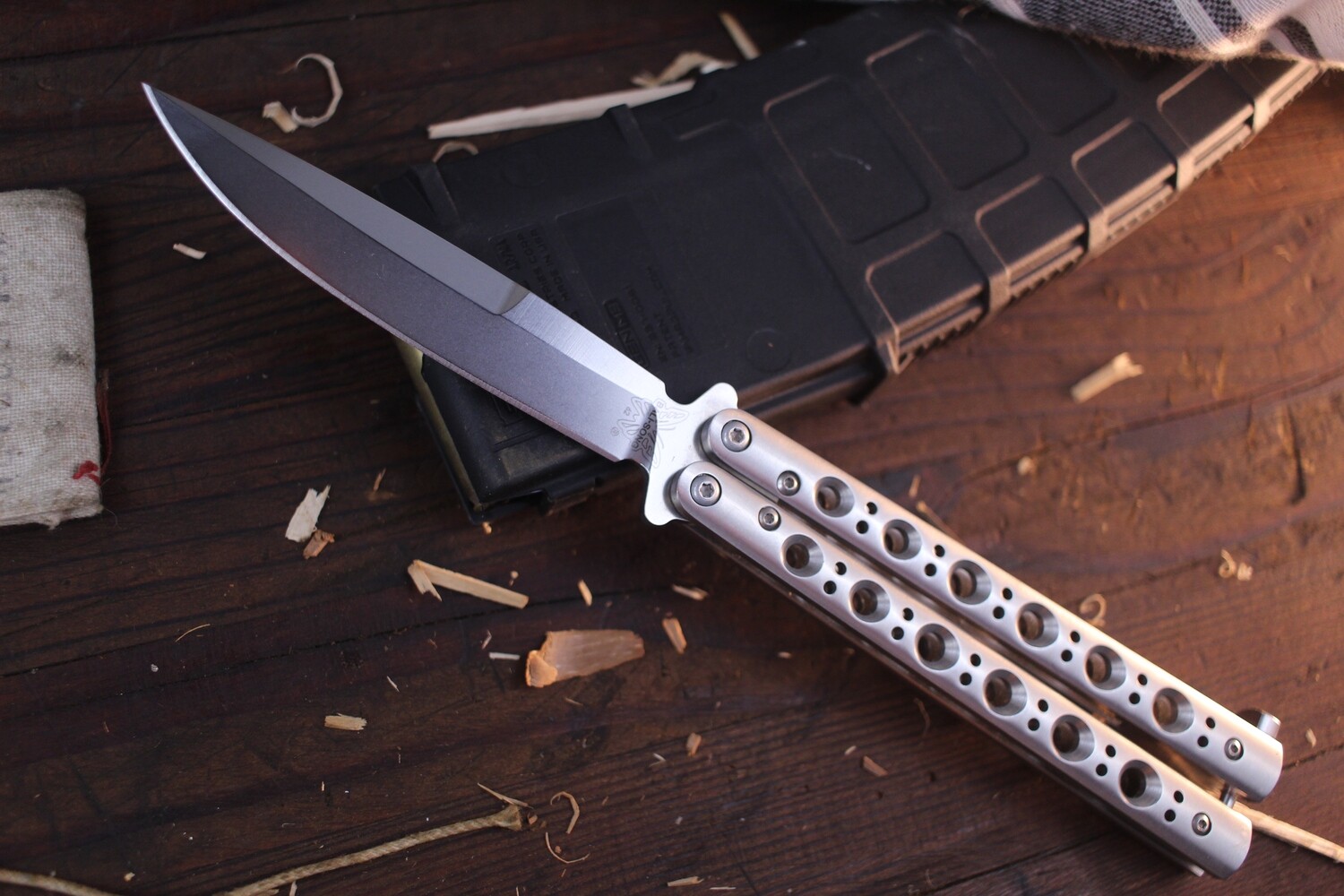 Benchmade 62 Balisong 4.25&quot; Weehawk Butterfly Knife / Satin / Stainless Steel ( Pre Owned )