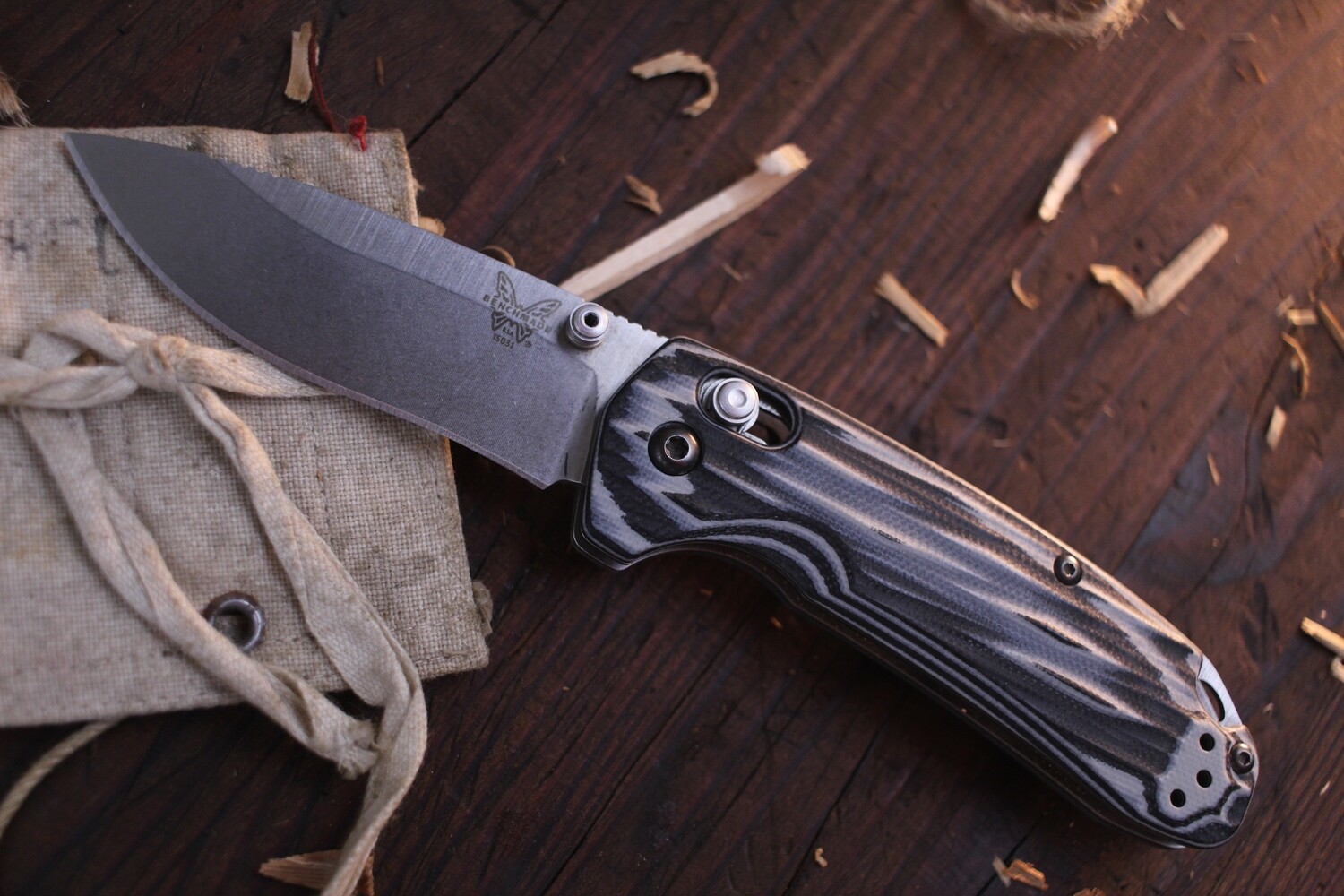 Benchmade North Fork 2.97&quot; AXIS Lock Knife / Stonewash / Gray-Black G10 ( Pre Owned )