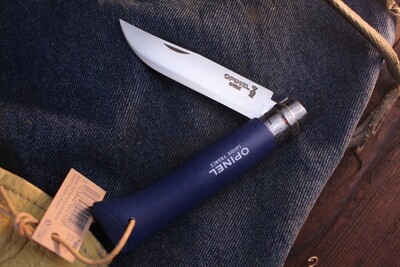 Opinel Knives No. 8 3.35” Folder / Blue Hornbeam / Satin Sandvik Stainless