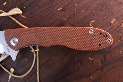 TOPS Knives Mini Scandi Folder MSF-4.0 3.25" Flipper Folder / Tan Micarta / Stonewashed N690
