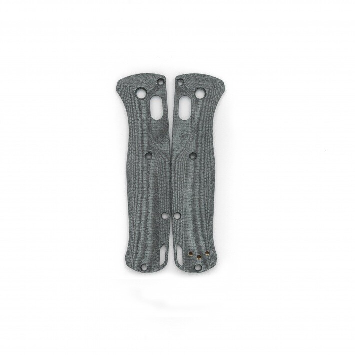 Flytanium Benchmade Mini Bugout Scales / Crossfade Black Linen Micarta