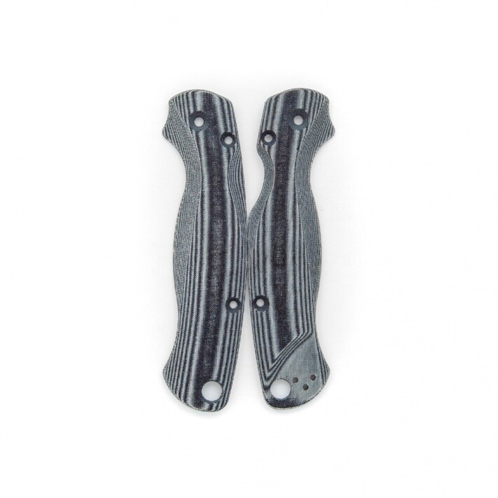 Flytanium Lotus Spyderco Paramilitary 2 Scales / Black Linen Micarta