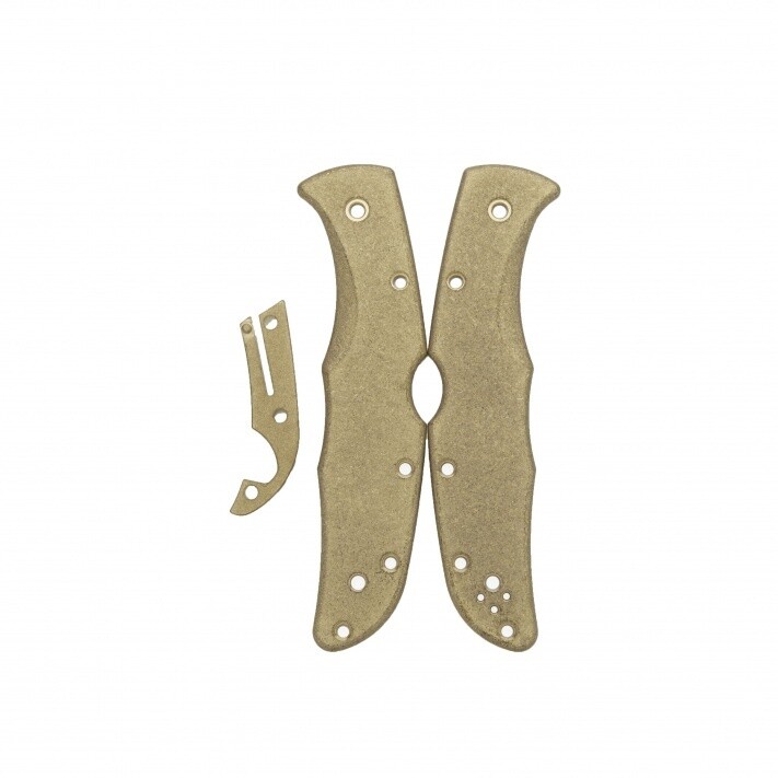 Flytanium Spyderco Endura Scales / Stonewashed Brass