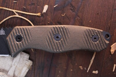 TOPS Trail Seeker 4.5" Fixed Blade Knife / Green Micarta / Black 1095