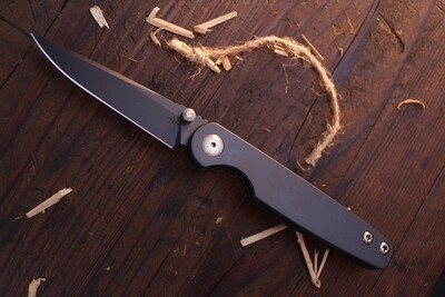 TOOR Knives Suitor 3.25” Framelock Folder / Black Titanium / Black CPM-154