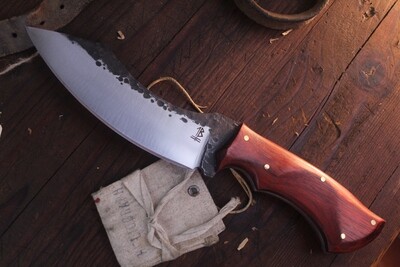 Barrett Knives Denali 6” Sickle Hunter / Padauk / Forge Finish 1095