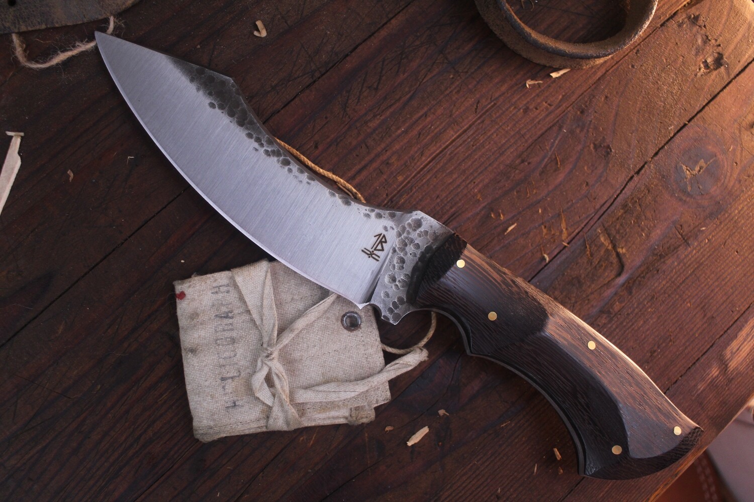 Barrett Knives Denali 6” Sickle Hunter / Wenge / Forge Finish 1095