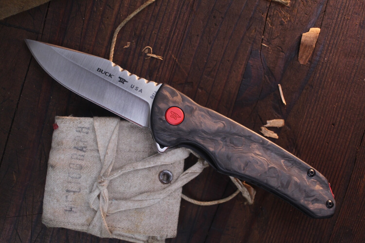 Buck Sprint Pro 3.125&quot; Liner Lock Flipper / Marble Carbon Fiber / Satin S30V ( Discontinued )