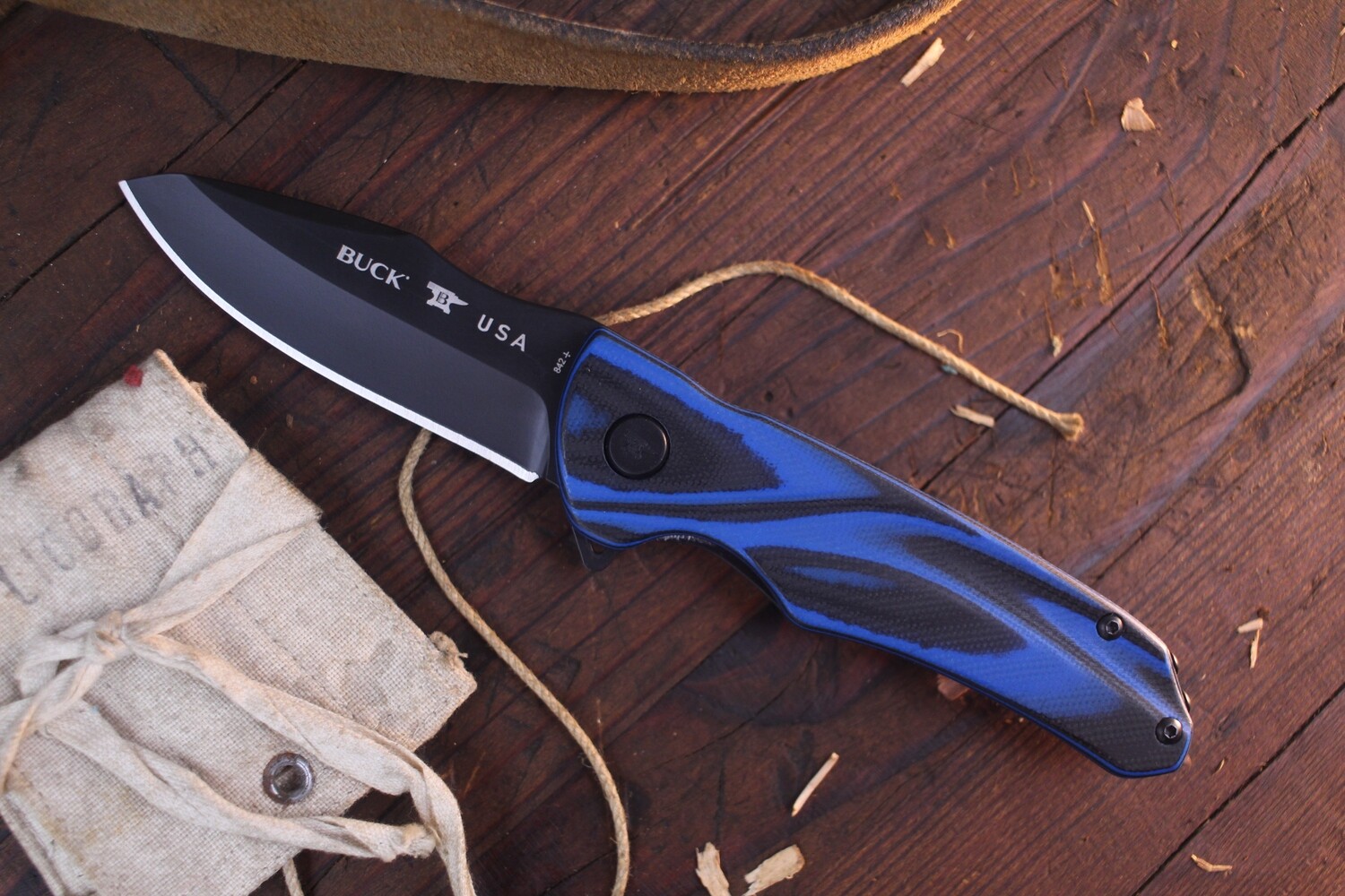 Buck Sprint Ops Pro3.125&quot;  Liner Lock Flipper / Blue &amp; Black G-10 / Black S30V ( Discontinued )