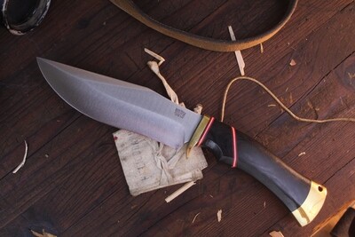 Bark River Marauder 6.5" Fixed Blade Knife / Black Micarta / Satin CPM-154 ( Pre Owned )