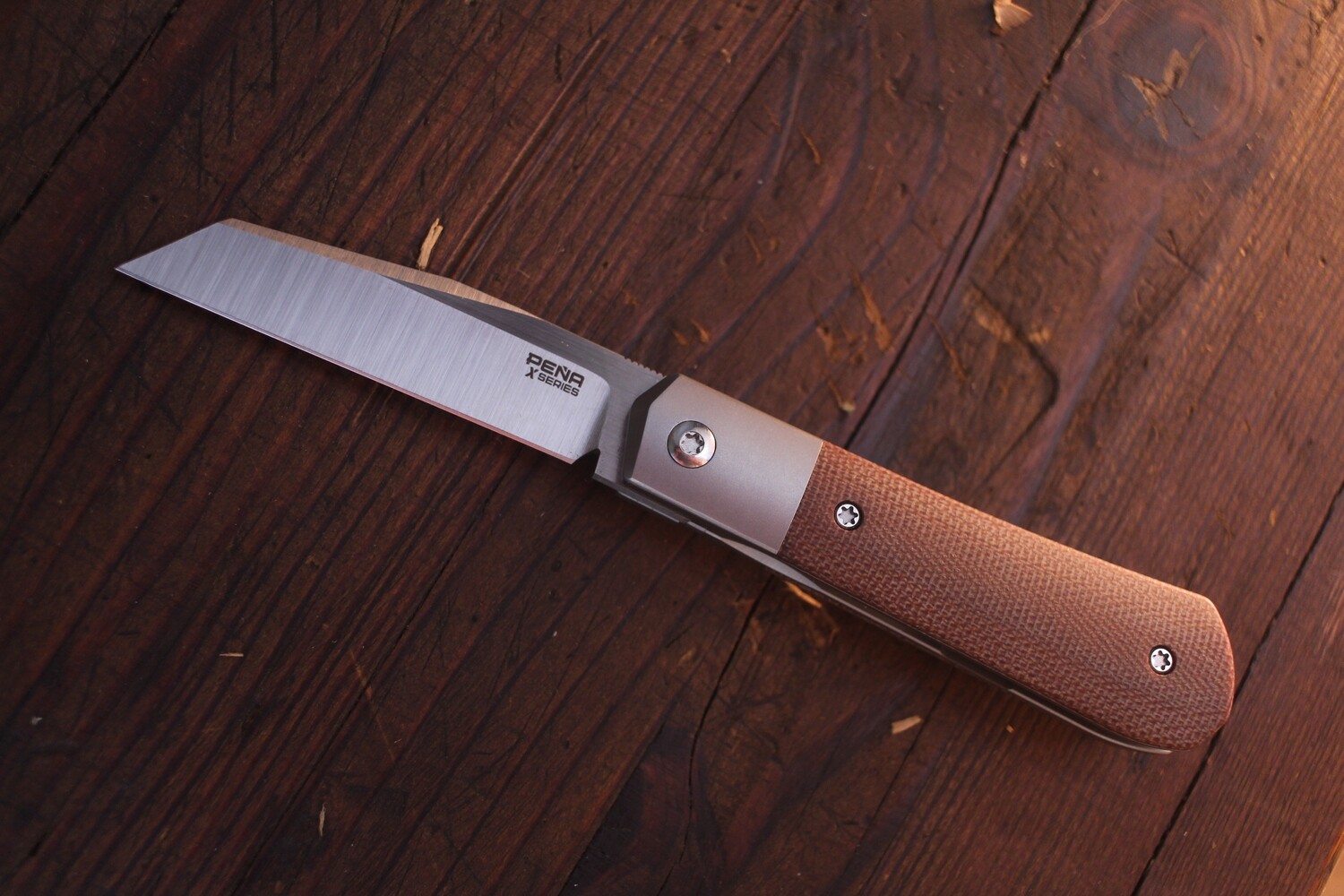 Pena X Series Raptor 3&quot; Front Flipper / Micarta &amp; Titanium / Satin M390 ( Pre Owned )
