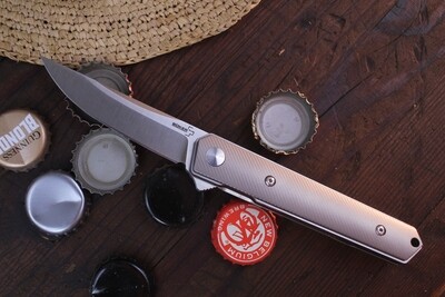 Boker Plus Mini Kwaiken 3.09" Linerlock Flipper / Milled Titanium / Satin D2