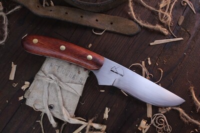 Highlands Forge 5" Fixed Blade Hunter / Bloodwood /  Satin Forged 1095