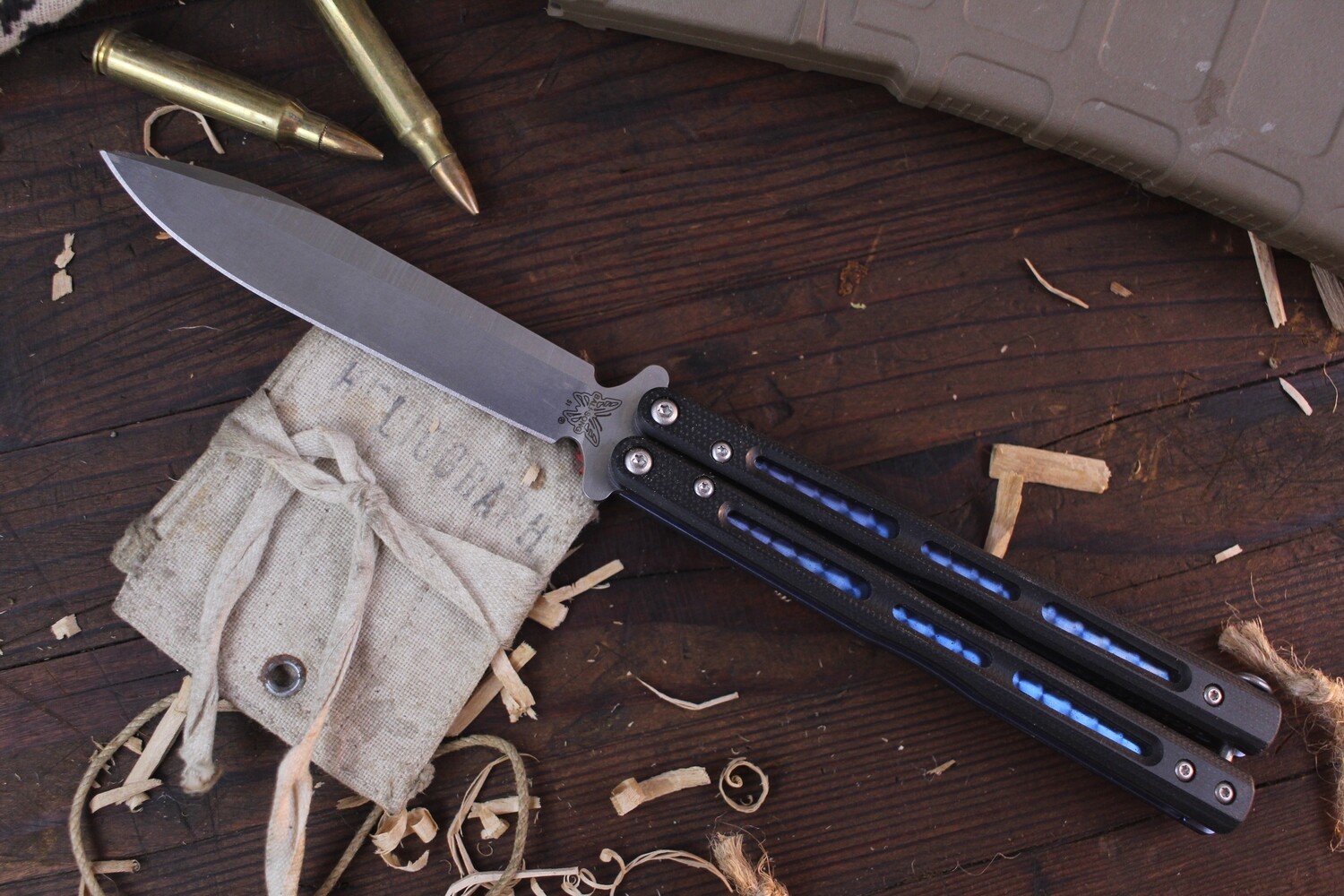 Benchmade Morpho 4.25&quot; Balisong Butterfly Knife / G10 &amp; Titanium / Black (Pre-Owned)
