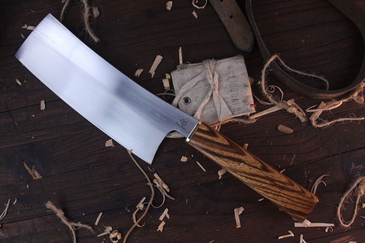 Wild River Custom 7.25&quot; Bush Cleaver / Zebra Wood / Satin 5160