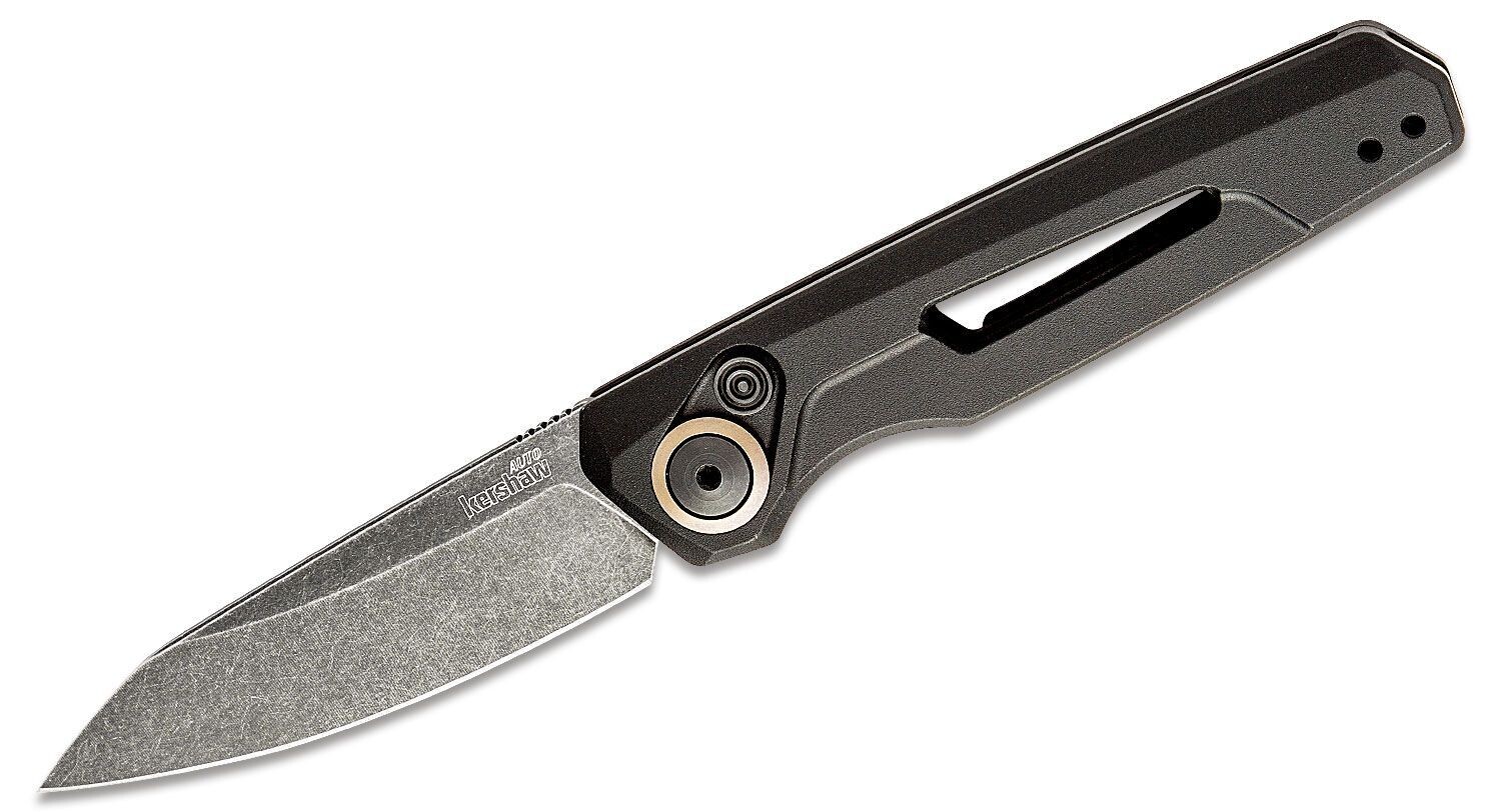 Kershaw Launch 11 2.75&quot; Automatic Knife / Black Aluminum / Blackwash CPM154