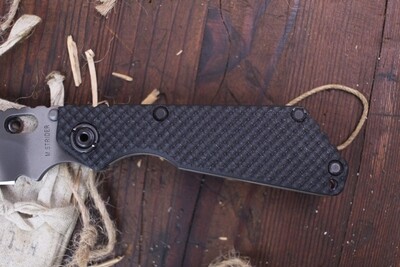 Strider SNG 3.5" Folding Knife / Grey Gunner Grip &amp; Flamed Ti / Tiger Stripe CPM-154 ( Pre Owned )