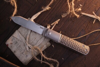 Pena X Series Barlow II 3" Folding Knife / Titanium / Satin M390 ( Pre Owned )