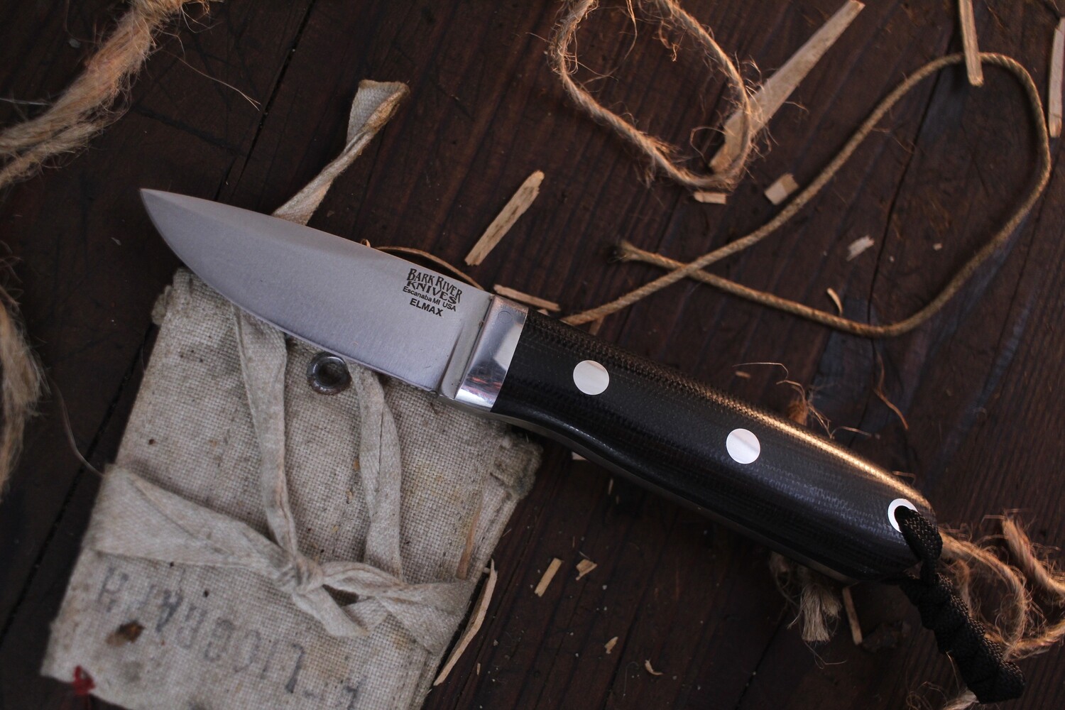 Bark River Knives City Knife 2.5&quot; Fixed Blade / Black Micarta / Satin Elmax ( Pre Owned )