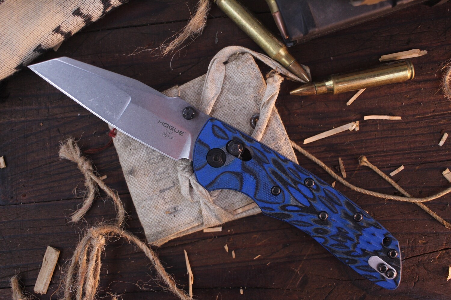 Hogue Deka 3.25&quot; Able Lock Knife / Blue Lava G10 / Wharncliffe 20CV ( Pre Owned )