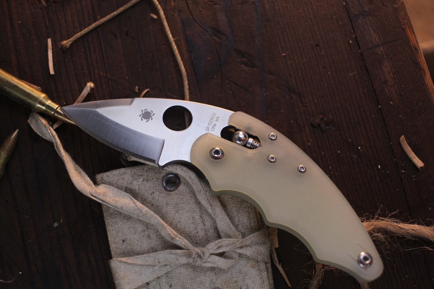 Spyderco Poliwog 2.3&quot; Folding Knife / Jade G10 / Satin M4 ( Pre Owned )