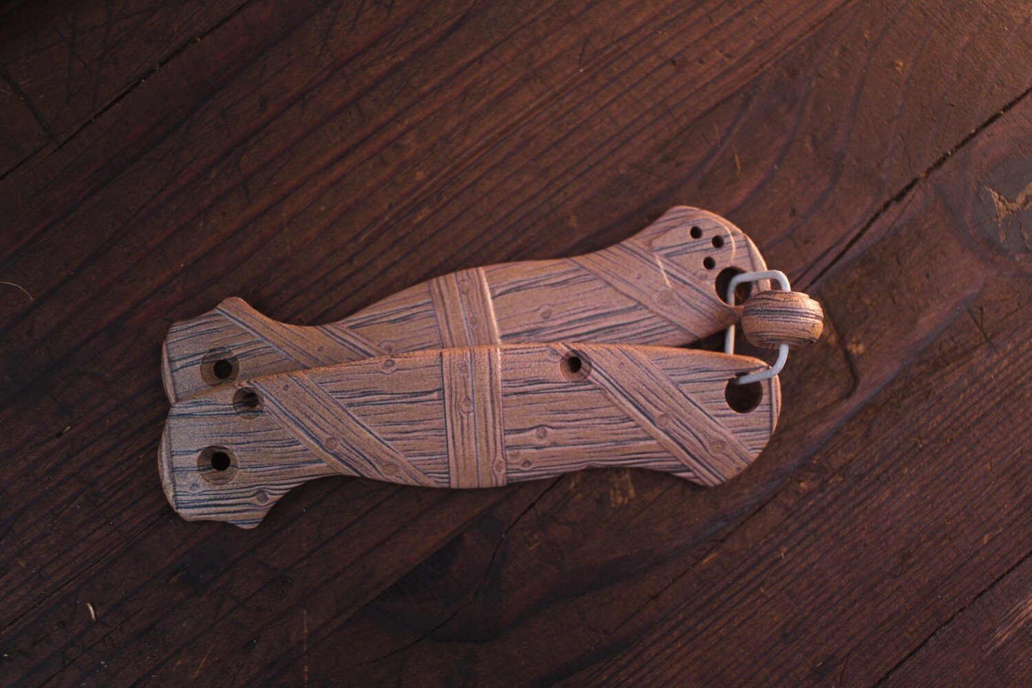 Chroma Scales Spyderco PM2 3D Printed Wood Crate Pattern