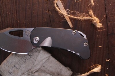 Medford Knife and Tool (MKT) Eris 2" Framelock Folder / Black PVD Titanium / Stonewashed D2
