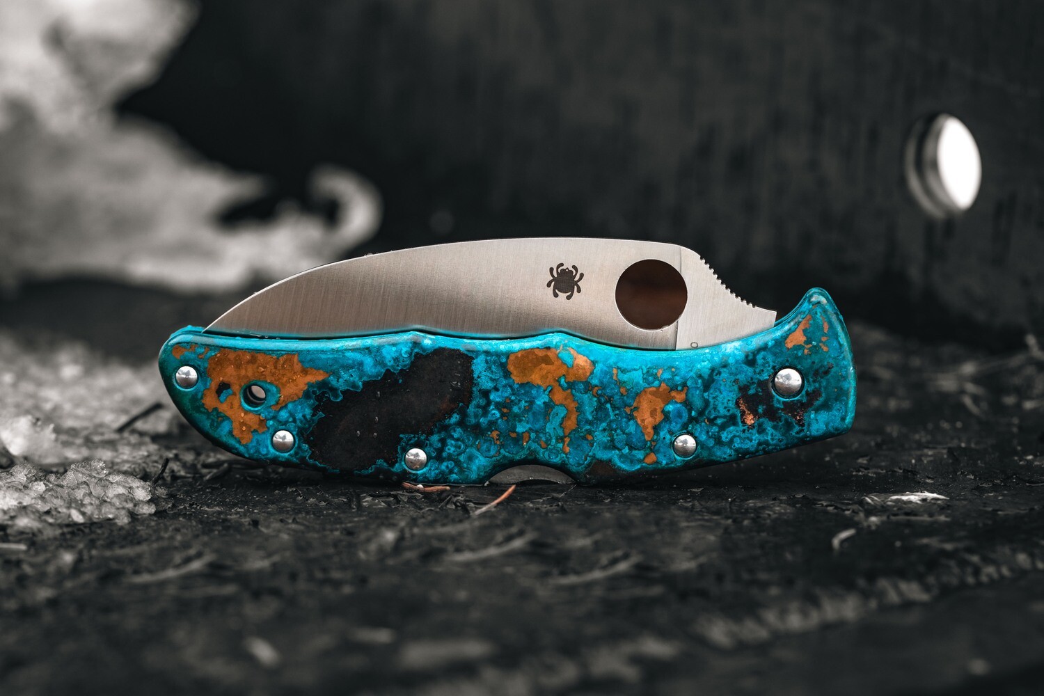Spyderco Endura 4 3.75&quot; Flat Ground Knife / Shipwrecked Copper Scales / Satin VG-10 Wharncliffe