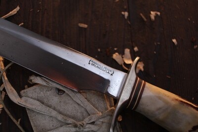 Randall Made 1950's Vintage Model 1-8 8" Fixed Blade / Indexed Sambar Stag / Satin 01 ( Pre Owned )