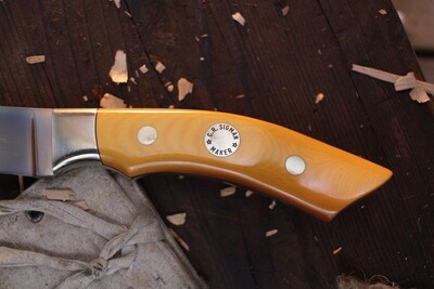 Corbet Sigman Vintage 3" Skinner / Westinghouse Ivory Micarta / Satin 154CM ( Pre Owned )