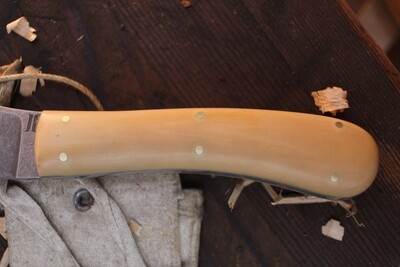 Isley Blades 4" Canadian Belt Knife / Westinghouse Ivory Micarta  / Stonewashed 14C28N